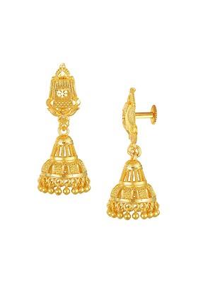 Set Of 2 Gold Plated Contemporary Jhumkas Earrings