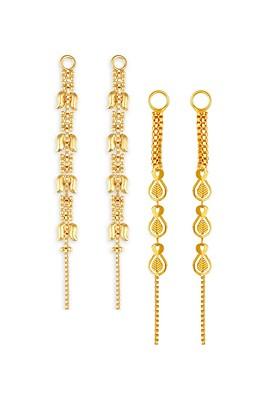 Set Of 2 Gold Plated Classic Ear Cuff Chains
