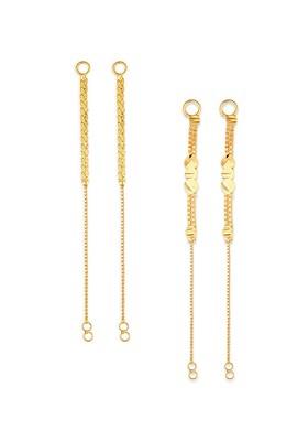 Pack Of 2 Gold Plated Classic Ear Cuff Chains