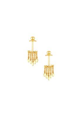 Set Of 2 Gold Plated Contemporary Jhumkas And Bugadi Earrings
