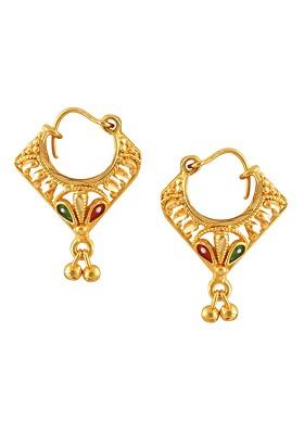 Set Of 2 Gold Plated Floral Drop Earrings