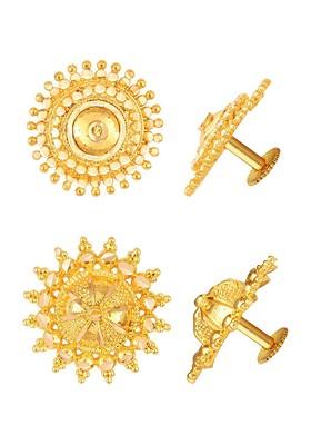 Pack Of 2 Gold Plated Studs Earrings
