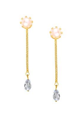 Pack Of 2 Gold Plated Removable Studs And Drop Earrings