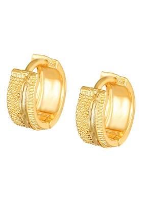 Gold Plated Oval Hoop Earrings