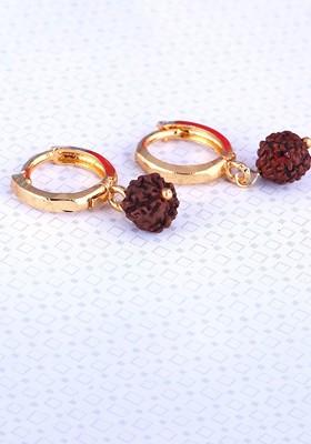 Unisex Gold Plated Contemporary Hoop Earrings