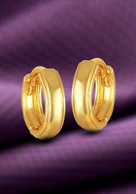 Contemporary Gold Plated Hoop Earrings