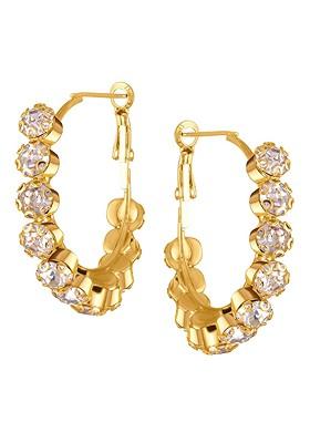 Gold Plated Circular Hoop Earrings