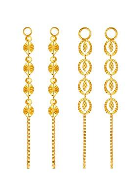 Set Of 2 Gold Plated Ear Cuff Ear Chain