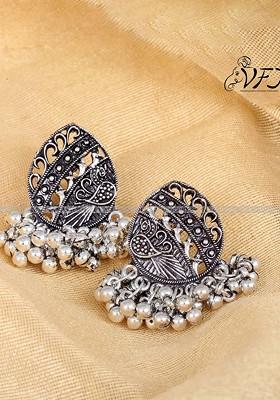 Gold Plated Floral Drop Earrings