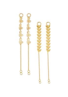 Set Of 2 Gold Plated Classic Ear Cuff Earrings