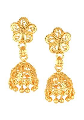 Gold Toned Dome Shaped Jhumkas