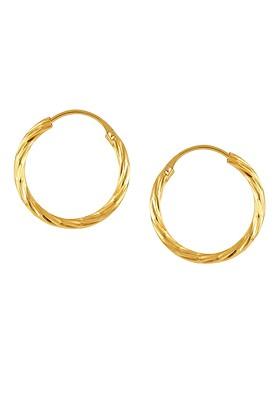 Set Of 3 Gold Plated Floral Studs And Hoop Earrings