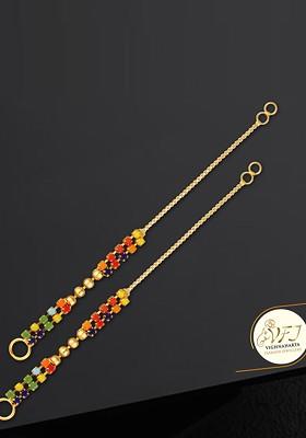 Set Of 2 Gold Plated Contemporary Ear Chains
