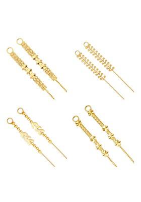 Set Of 4 Gold Plated Ear Cuff Earrings