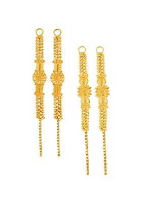 Gold Plated Geometric Drop Earrings