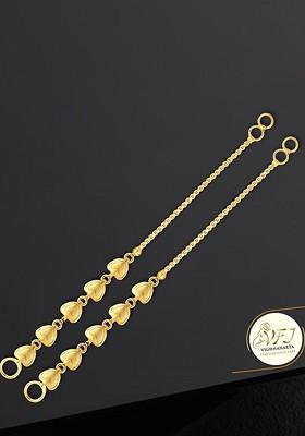 Set Of 2 Gold Plated Floral Ear Cuff Earrings