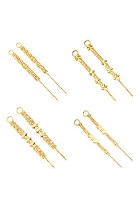 Set Of 4 Gold Plated Ear Cuff Ear Chain