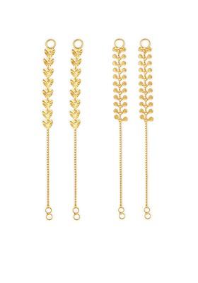 Set Of 2 Gold Toned Classic Drop Earrings