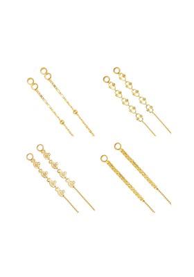 Set Of 4 Gold Plated Classic Ear Cuffs