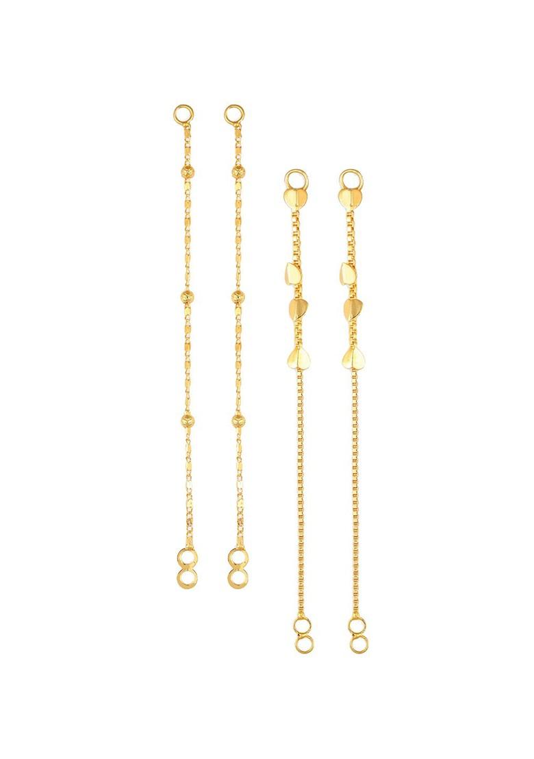 Set Of 2 Gold Plated Classic Ear Cuffs