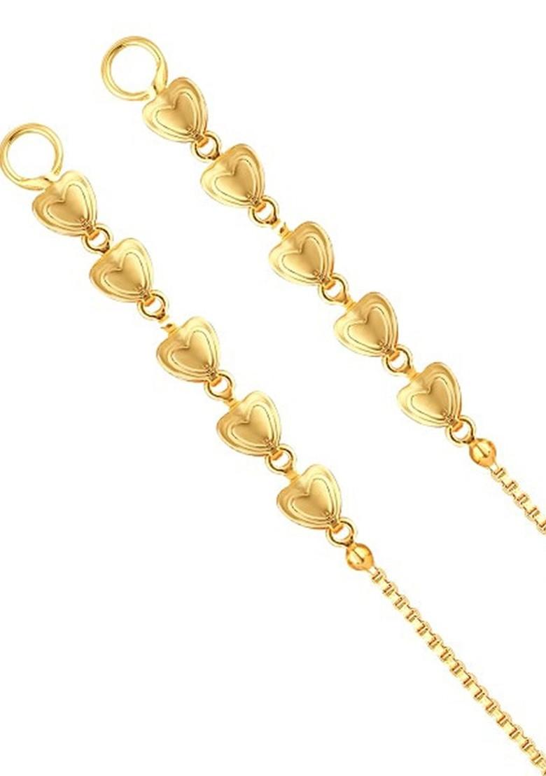 Set Of 2 Gold Toned Classic Drop Earrings