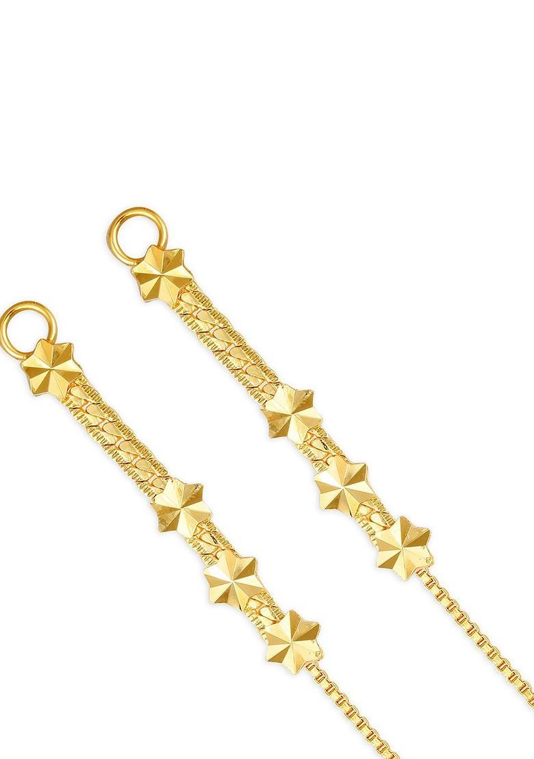 Set Of 2 Gold Plated Classic Ear Cuff Chains