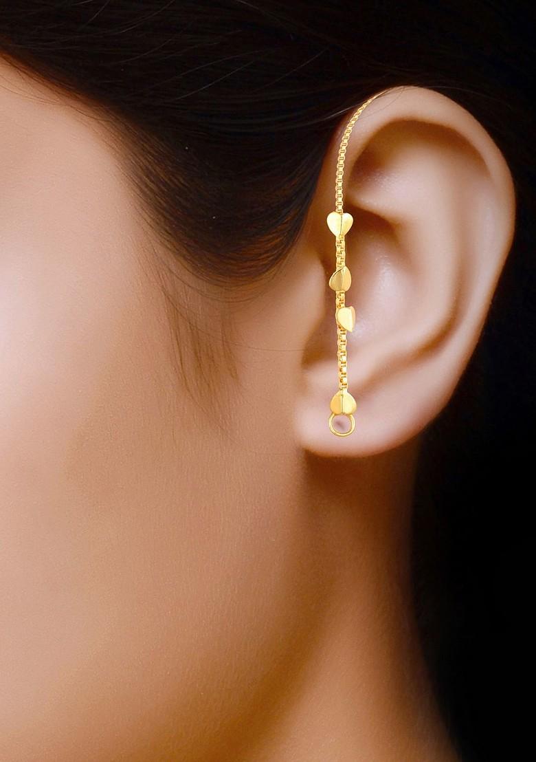 Set Of 2 Gold Plated Classic Ear Cuff Chains