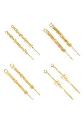 Set Of 4 Gold Plated Classic Ear Cuff Chains