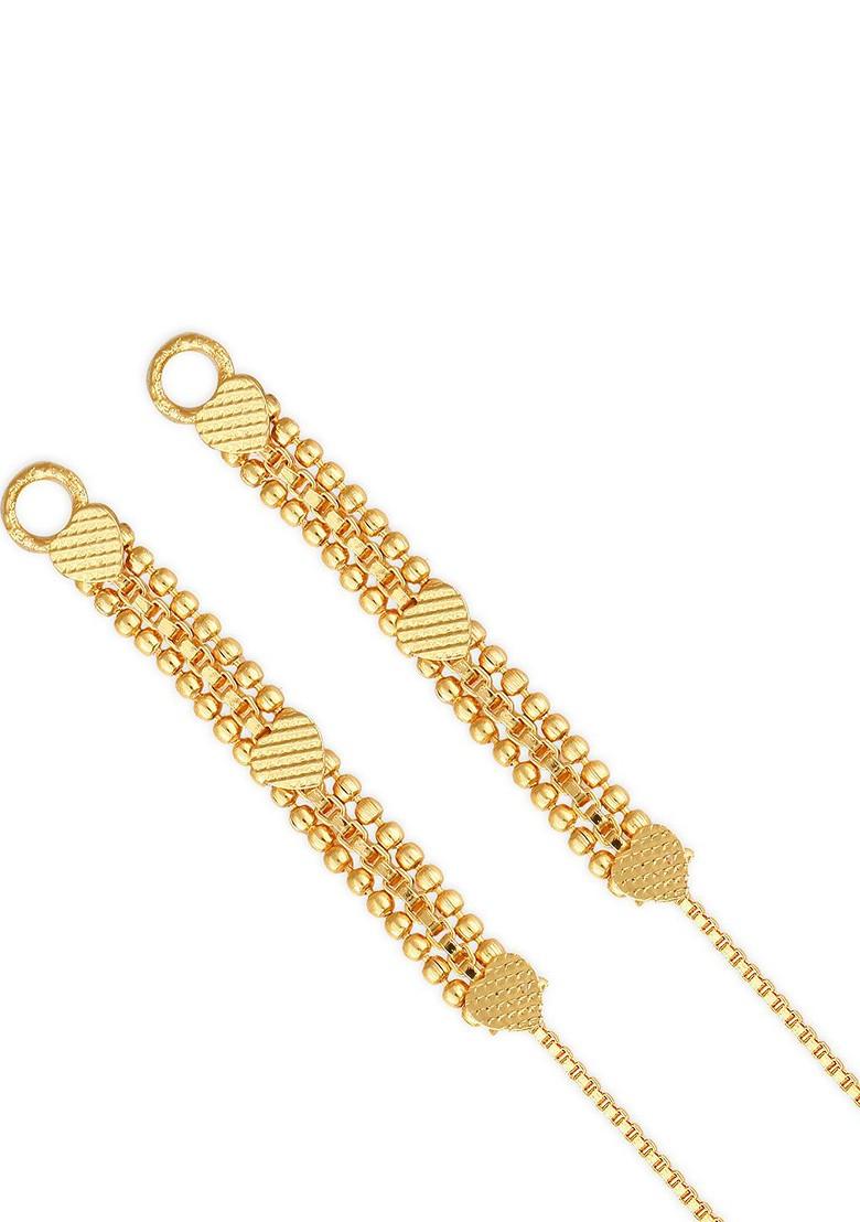 Set Of 4 Gold Plated Classic Ear Cuff Chains