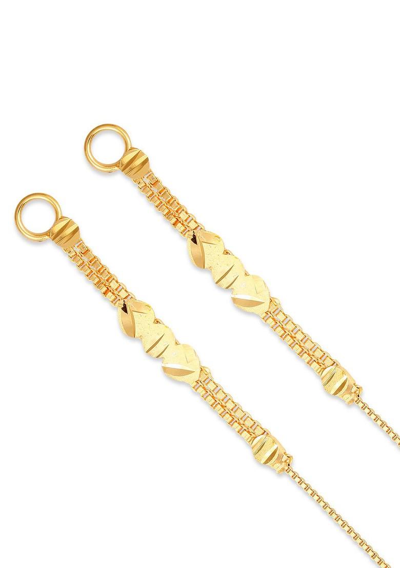 Set Of 2 Gold Plated Classic Ear Cuff Chains