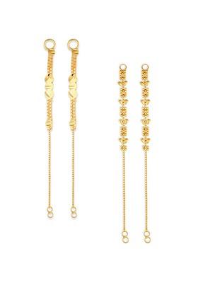 Set Of 2 Gold Plated Classic Ear Cuff Chains