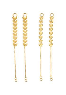 Set Of 2 Gold Plated Classic Ear Cuff Earrings