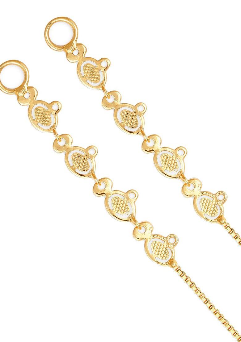 Set Of 2 Gold Plated Classic Ear Cuff Earrings