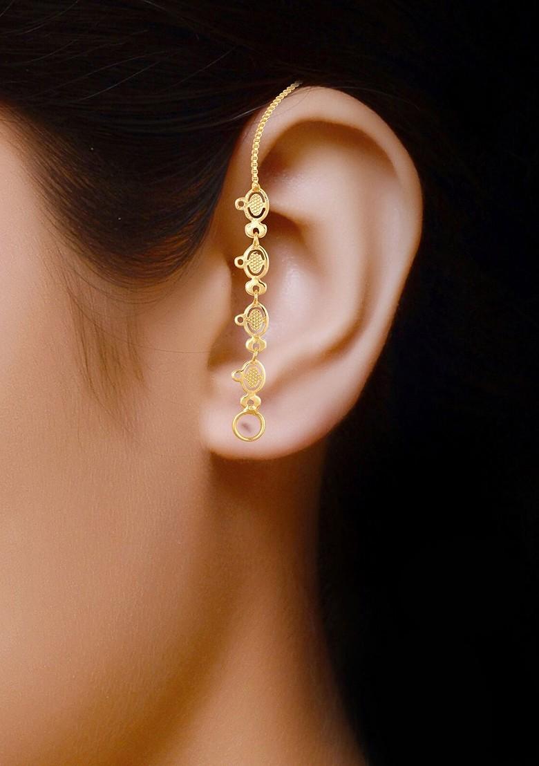 Set Of 2 Gold Plated Classic Ear Cuff Earrings