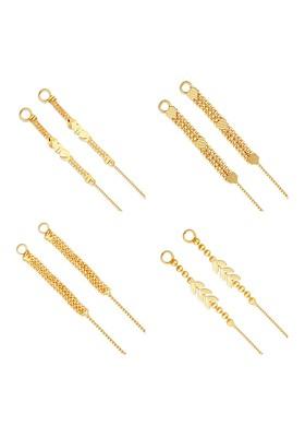 Set Of 4 Gold Plated Classic Ear Cuffs