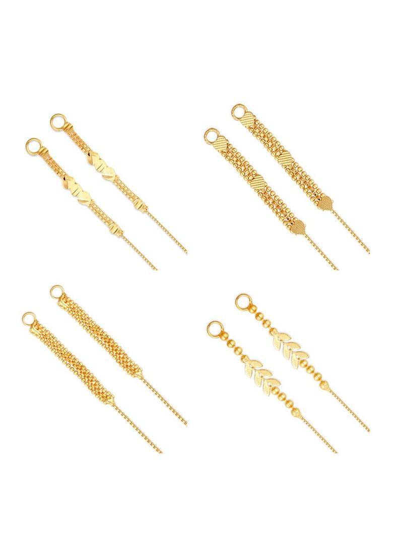 Set Of 4 Gold Plated Classic Ear Cuffs
