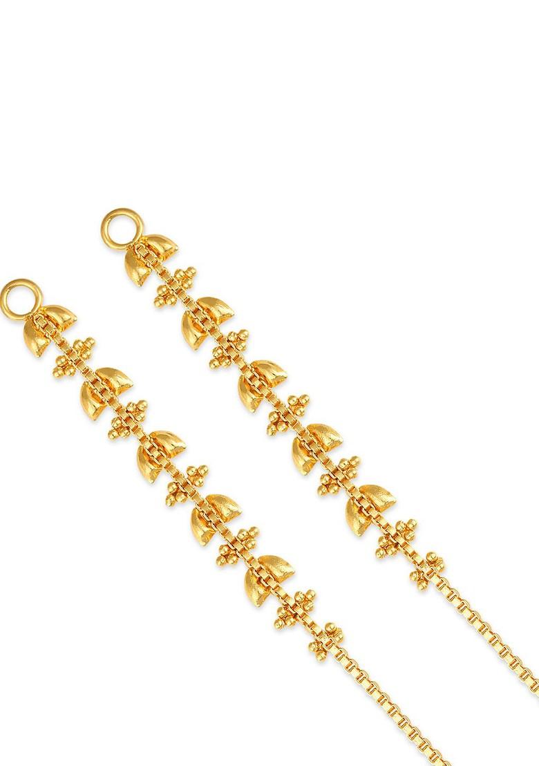 Pack Of 2 Gold Plated Classic Ear Cuff Chains