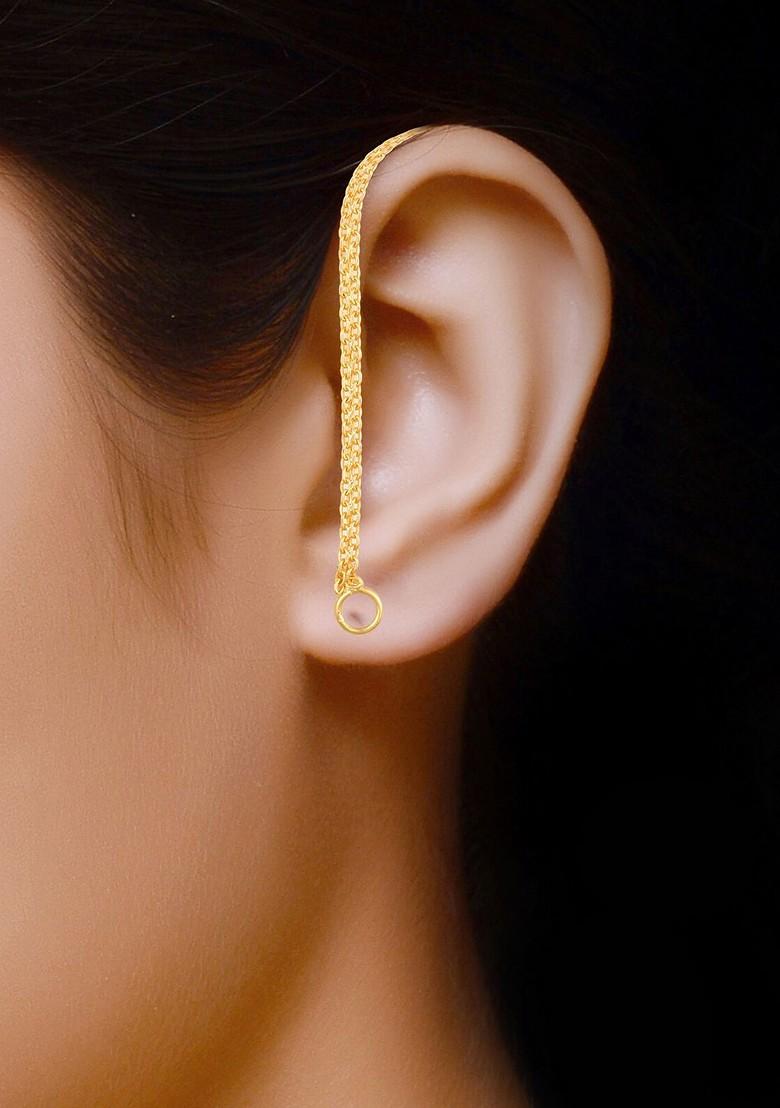 Pack Of 2 Gold Plated Classic Ear Cuff Chains