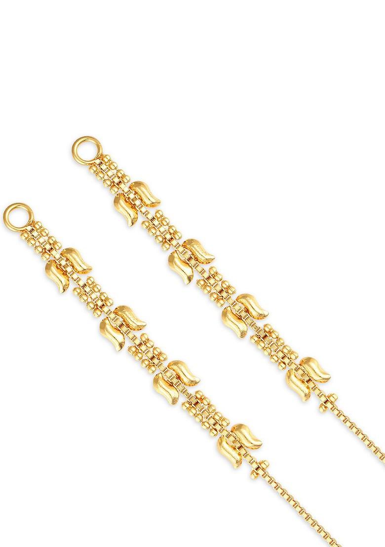 Pack Of 2 Gold Plated Classic Ear Cuff Chains