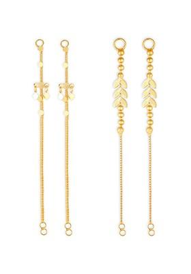 Pack Of 2 Gold Plated Classic Ear Cuff Chains