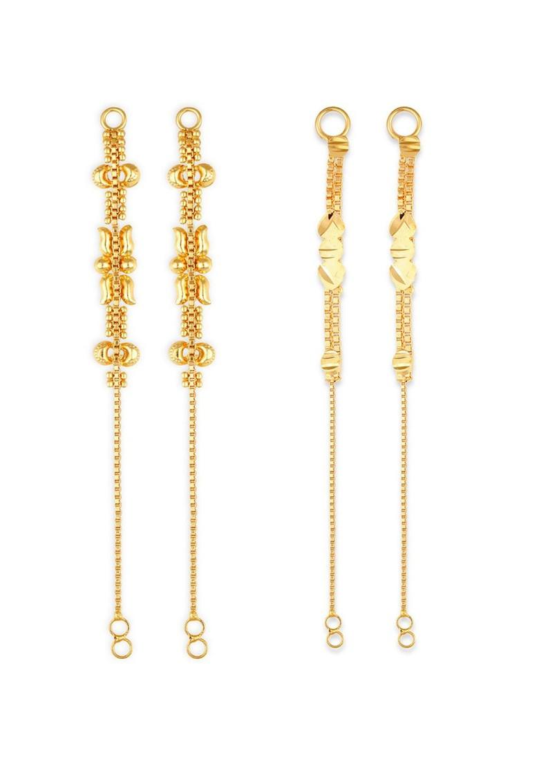 Pack Of 2 Gold Plated Classic Ear Cuff Chains
