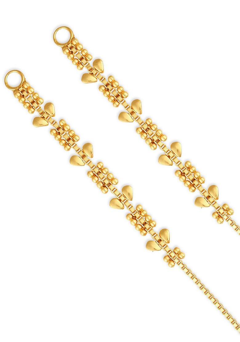 Pack Of 2 Gold Plated Classic Ear Cuff Chains