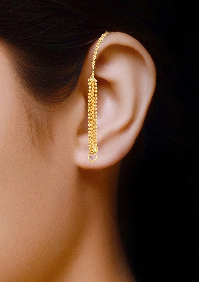 Pack Of 2 Gold Plated Classic Ear Cuff Chains