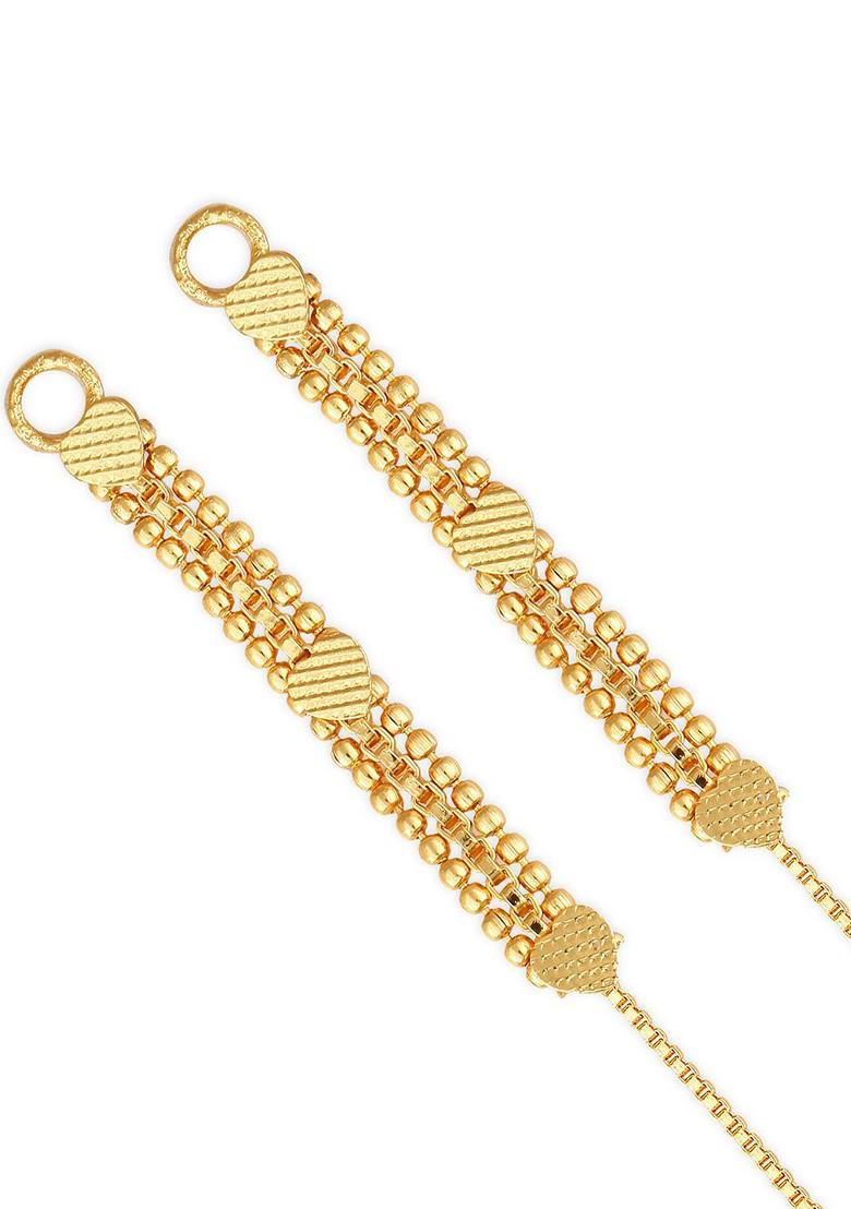 Pack Of 2 Gold Plated Classic Ear Cuff Chains