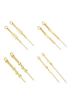 Set Of 4 Gold Plated Classic Ear Cuffs