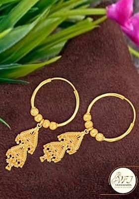 Gold Plated Circular Hoop Earrings