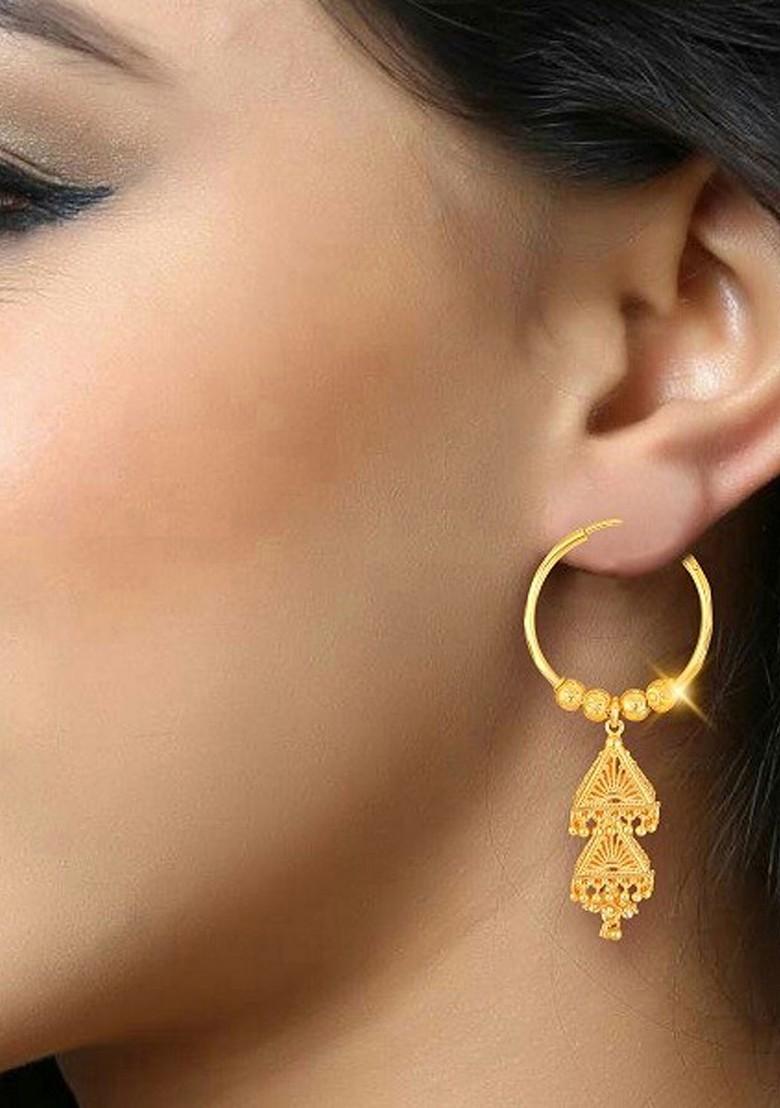 Gold Plated Circular Hoop Earrings