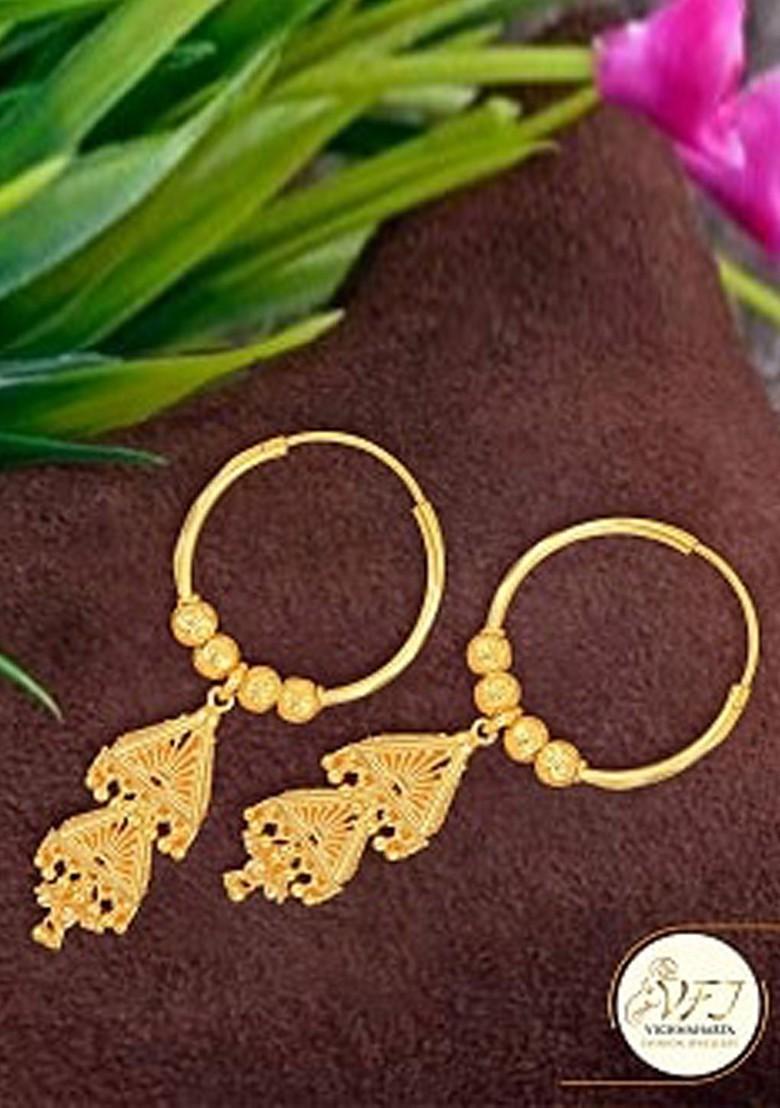 Gold Plated Circular Hoop Earrings