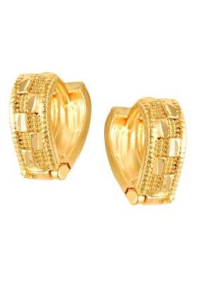 Gold Plated Heart Shaped Hoop Earrings