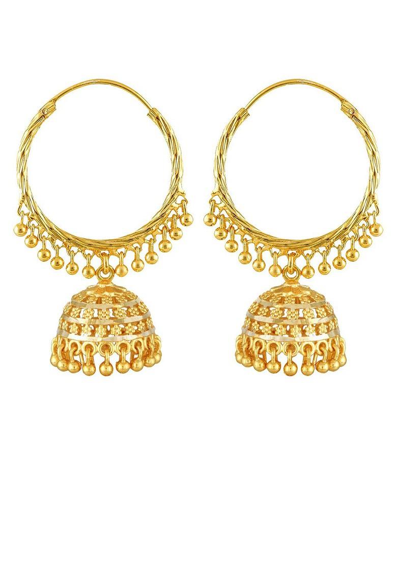 Gold Plated Dome Shaped Jhumkas Earrings